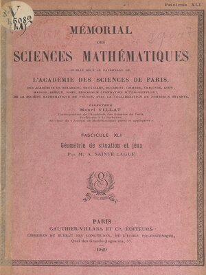 cover image of Géométrie de situation et jeux